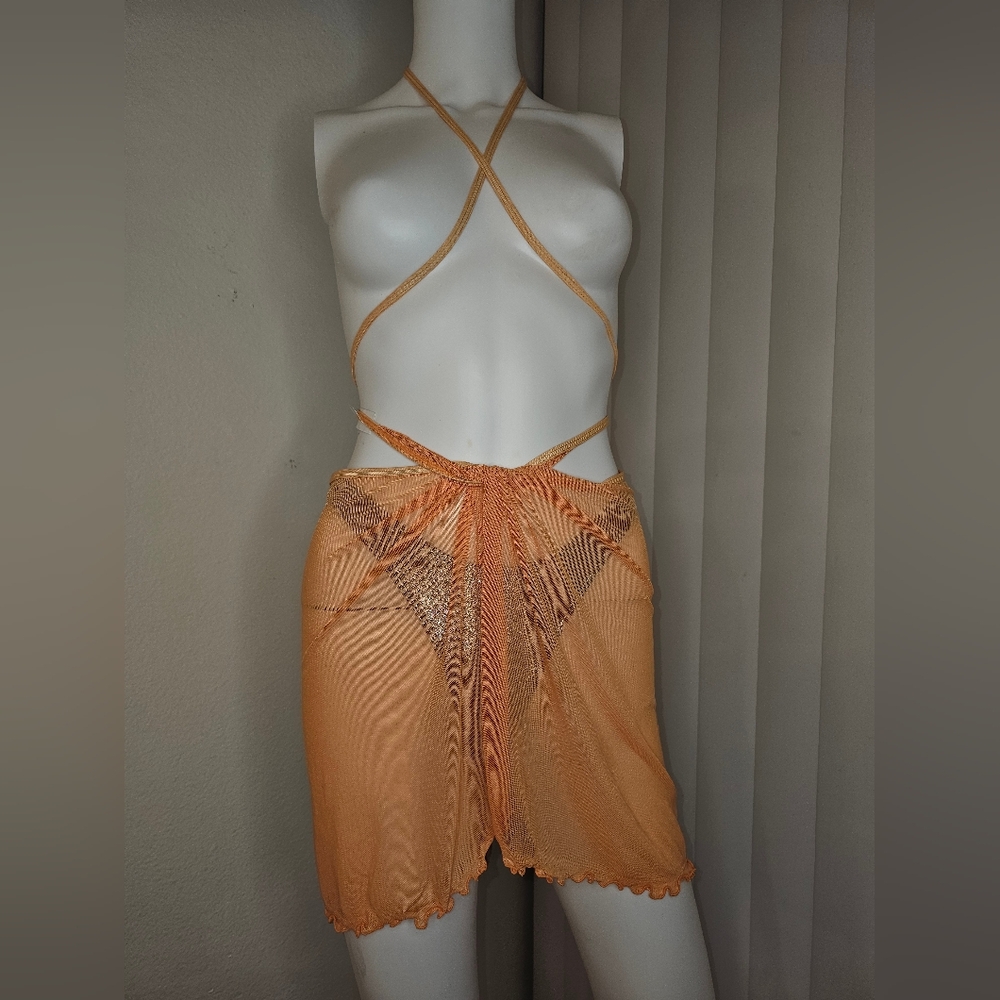 NOT AVAILABLE NWT Jessics Simpson SARONG WRAP SKIRT Cover Up Size S/M - Picture 13 of 16
